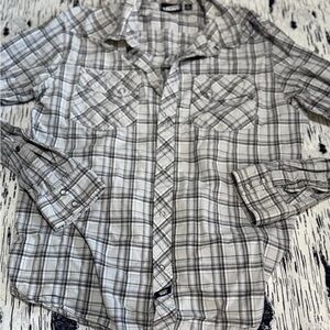 Vans Men's Plaid Button Down Shirt Size L